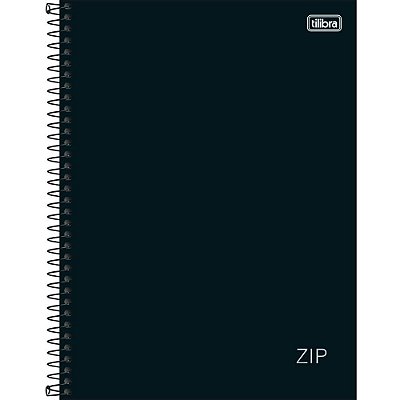 Caderno Cd 16x1 Zip Preto 256fls Tilibra