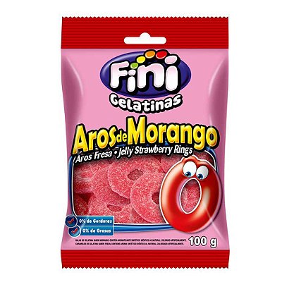 Fini Bala Aros De Morango 90g