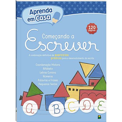 Livro Aprendendo A Escrever Azul Brasileitura