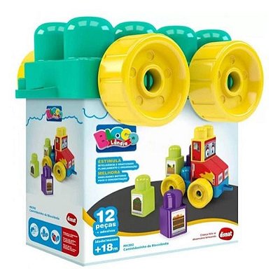 Brinq Ped Caminhaozinho Da Blocolandia 12pcs Mk392 Dismat