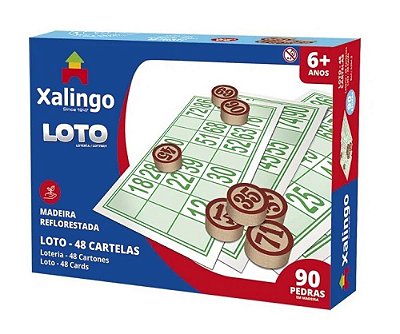 Loto 48 Cartoes C/pedras de Madeira 5294.3 Xalingo