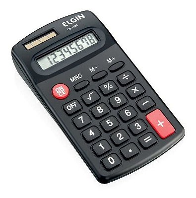 Calculadora Elgin Bolso Solar / Pilha 8 Dígitos Cb1485