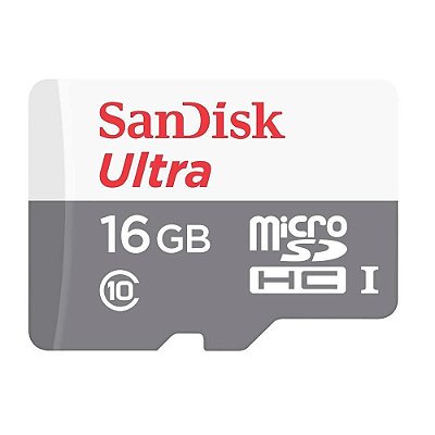 MEMORY CARD SD MICRO 16GB SANDISK C/ ADAPTADOR