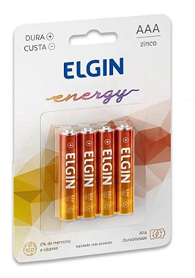Pilha aa zinco energy 82185 elgin c/4