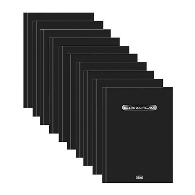 Kit C/10 Livros Registro Empregados 50fl Tilibra 121266