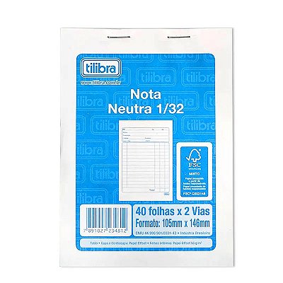 Nota Neutra 1/32 2vias 40f Tilibra 105x146m 234818 Un