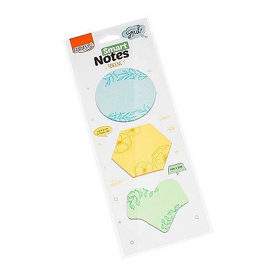 Bloco de Adesivos Smart Notes Tokens Geométrico Brw 75Fls