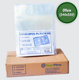 Envelopes Plast Of 4f Medio C/10 Plastifilme