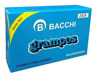 Grampo 24/6 C/5000 Bacchi Galvanizado