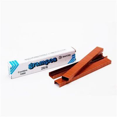 Grampo 26/6 C/1000 Bacchi Cobreado