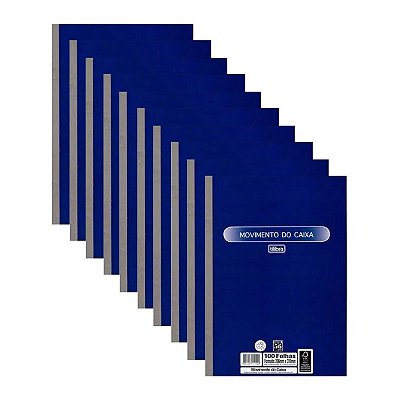 Kit C/10 Movimento Do Caixa Gd 100fl Tilibra 151521