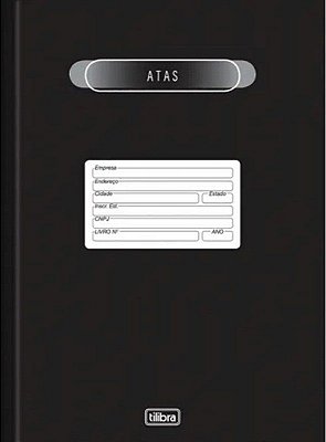 Kit c/ 10 Livros Ata Capa Dura Sem Margem 50 Folhas Tilibra
