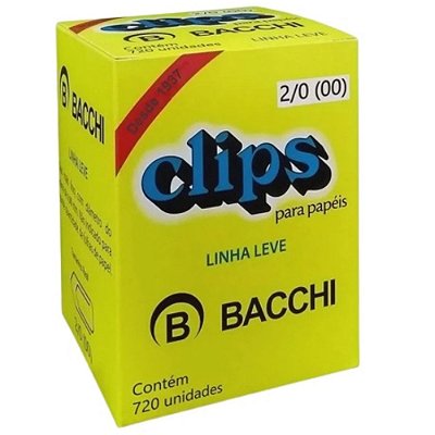 Clips Bacchi 2/0 Linha Leve C/720