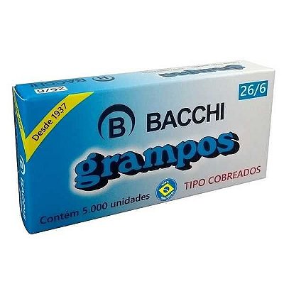 Grampo 26/6 C/5000 Bacchi Cobreado