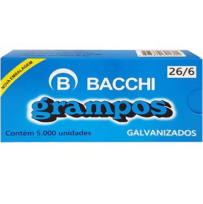 Grampo 26/6 C/5000 Bacchi Galvanizado
