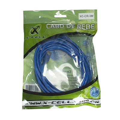 Cabo Rede 3mt Xc-Cr Rj45 X-Cell