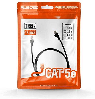 Cabo Rede Cat.5e 2.5m Pc-Ethu25bk Pluscable