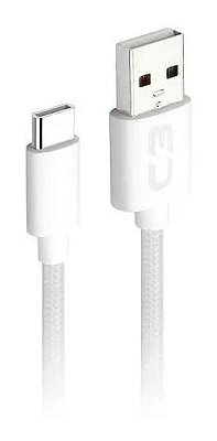 Cabo Usb X Tipo C 2mt 2a Cb-C21wh C3 Plus