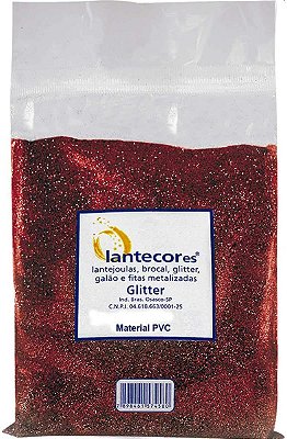 Pacote de Glitter 500g Vermelho  Metalizado Lantecores