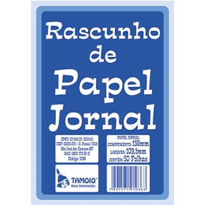 Bloco De Rascunho Jornal 1/36 50f Tamoio 1036