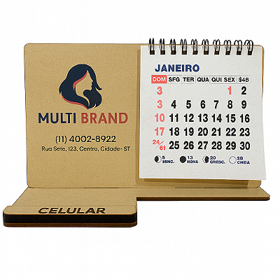 CALENDÁRIO PORTA CELULAR MDF - MEGA IMPRESS