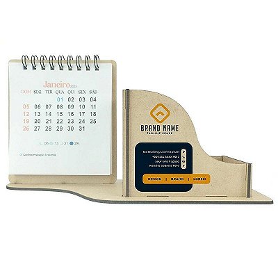 CALENDÁRIO PORTA CLIPS MDF - MEGA IMPRESS