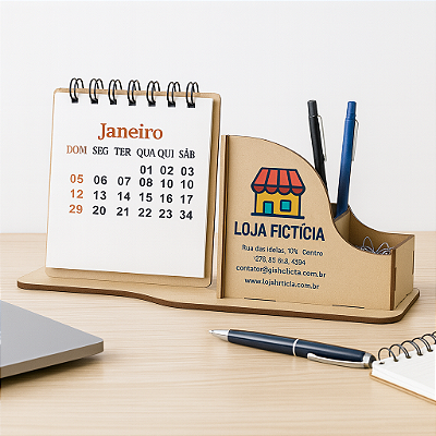CALENDÁRIO PORTA CLIPS MDF - MEGA IMPRESS
