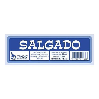 Talao De Ficha Salgado C/ 50f Tamoio