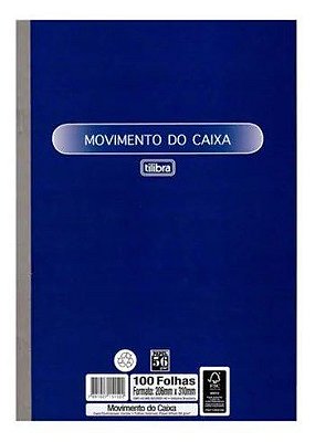KIT. Livro Movimento Caixa Oficio 100 Folhas Pct c/ 5 Tilibra