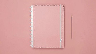 CADERNO INTELIGENTE ROSE PASTEL - GRANDE