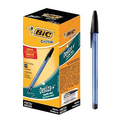 Caneta Bic Soft Fashion Preta 1.2 C/25