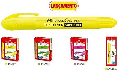 Marca Texto Supersoft c/ Ponta de Gel Amarelo Faber-Castell
