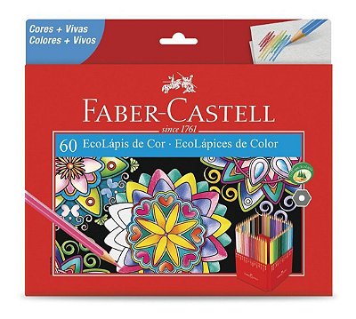 Lapis de cor c/60 un cores faber castell