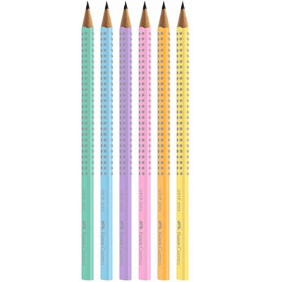 Lapis N2 Faber Grip Triangular Cores/Pastel/Neon Un 2001BW