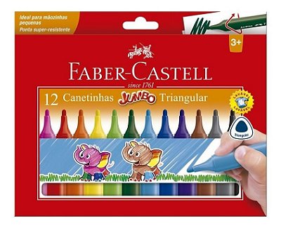 Canetinha Jumbo Triangular C/12 Faber 15.0212J