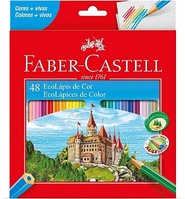 Lápis de Cor Ecolápis com 48 Cores Faber Castell