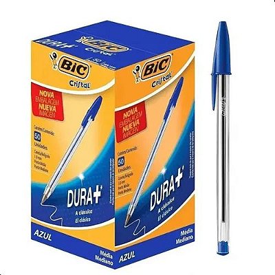Caneta Bic Cristal 1.0 Azul Cx C/50