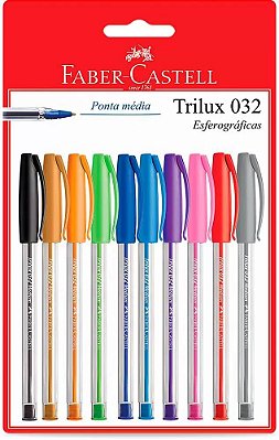 Caneta Trilux Colors 032 C/ 10 Cores Faber-castell