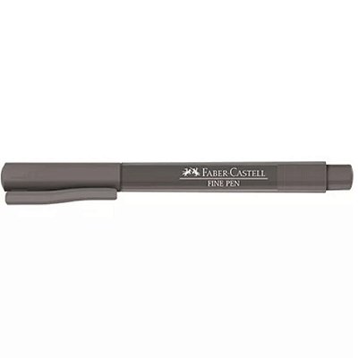 Caneta C/ Ponta Porosa 0.4 Fine Pen Cinza Faber FPB/CZZF