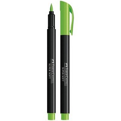 Caneta marcador super soft brush verde faber