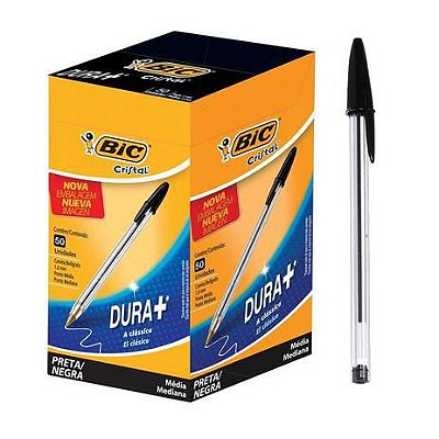 Caneta Bic Cristal Preta 1.0 Cx C/50