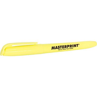 Caneta Marca Texto Masterprint Pastel Amarela Mp612