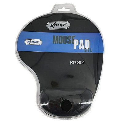Mouse Pad C/ Apoio De Gel Preto Kp-S04 Knup