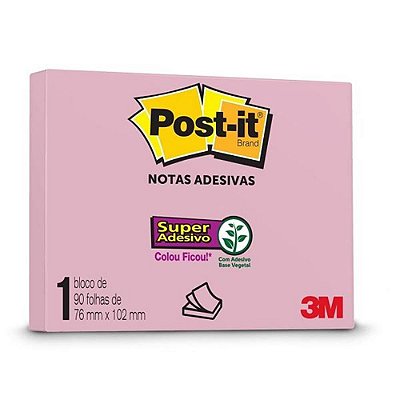 Bloco Adesivo Post-It 76x102 Rosa Milenio 90f 3m