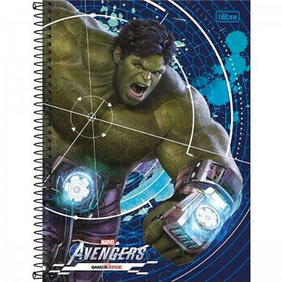 Caderno Capa Dura Universitário 1 Avengers Game 80Fls