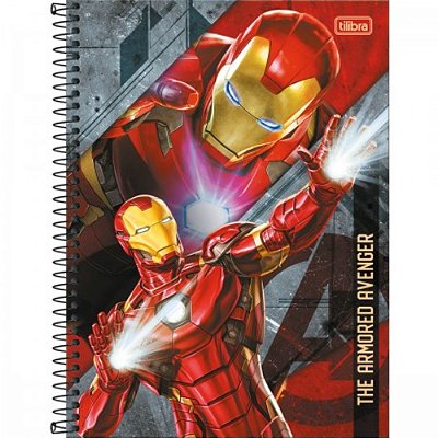 Caderno Capa Dura Uni 1 Matéria Avengers Assemble Tilibra
