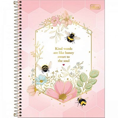 Caderno Honey Bee Capa Dura Universitário 1 Matéria Tilibra