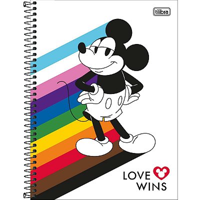 Caderno Universitário 1 Matéria Mickey Rainbow 80fls Tilibra