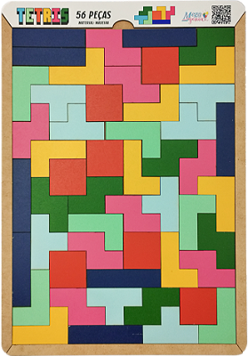 Brinquedo Educativo Tabuleiro Tetris Mdf - Mega Impress
