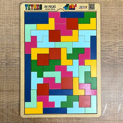 Brinquedo Educativo Tabuleiro Tetris Mdf - Mega Impress